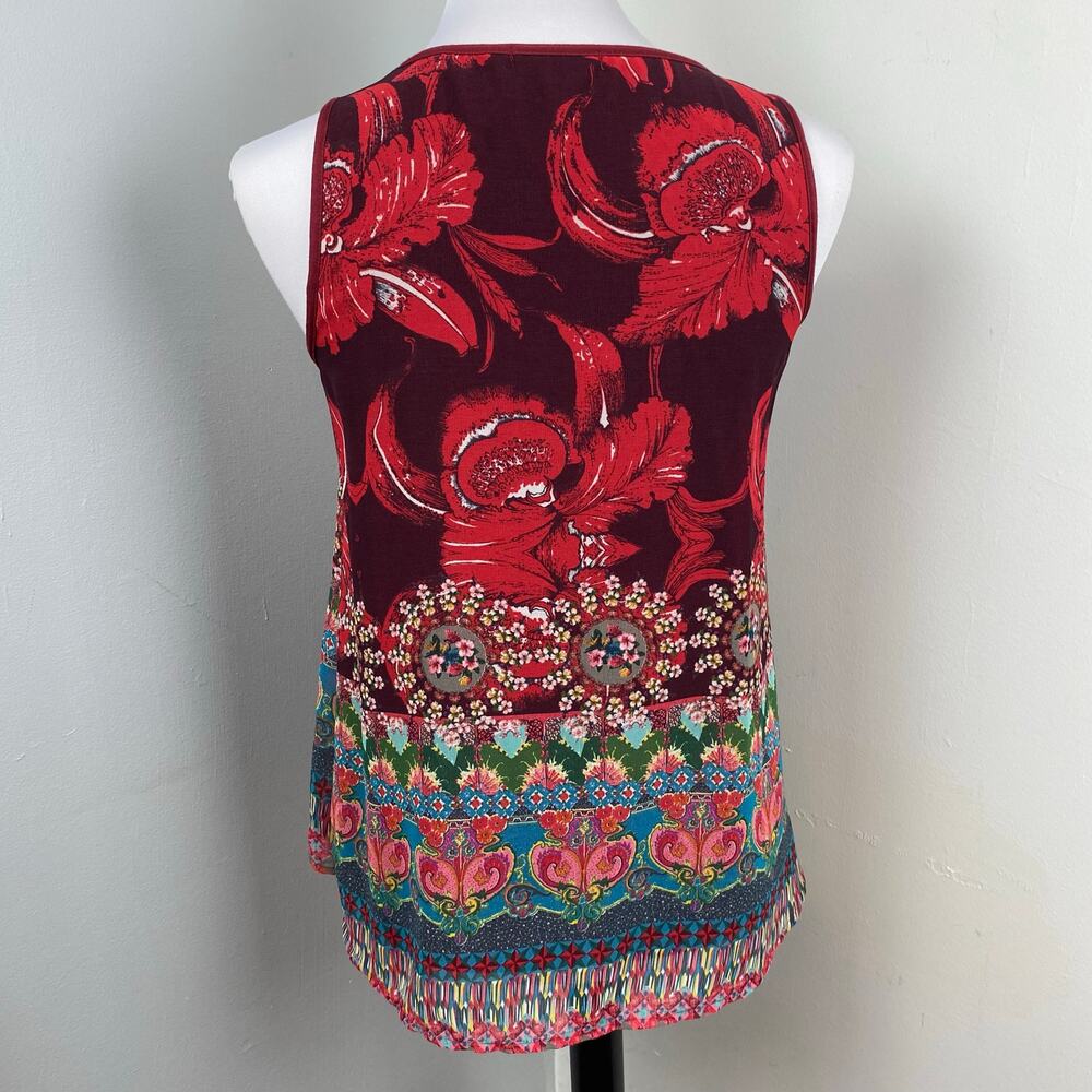Desigual Maglia Donna Layered Sleeveless Tank Top XS - Picture 6 of 8